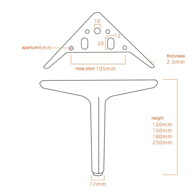 4 шт.набор, металлические ножки для мебели (art.: 3920c16eaab00) - 3920c16eaab00