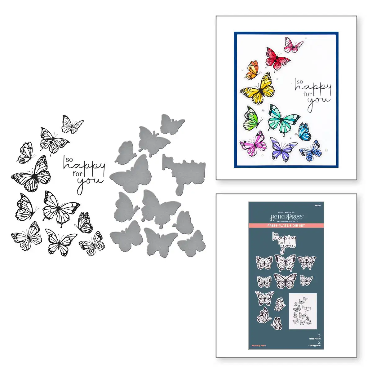 

2023 New Butterfly Swirl Press Plate Set Metal Cutting Dies Hot Foil DIY Scrapbooking Card Paper Cards Handmade Album Sheets