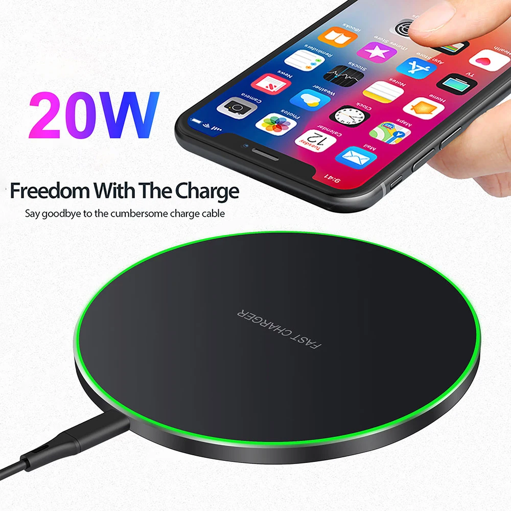 

20W Wireless Charger Pad for iPhone 14 13 12 11 Pro Max Induction Fast Wireless Charging Station for Samsung Xiaomi Qi Chargers