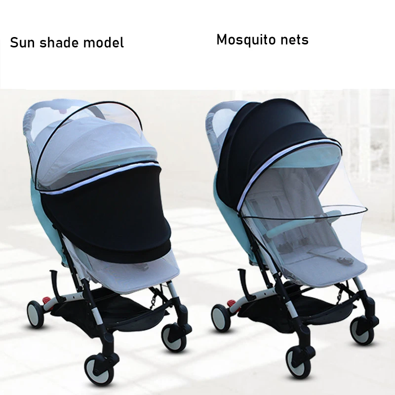 Baby Stroller Cover Mosquito Net Sun Canopy Shade Mesh Bug Net Baby Car Sun Visor Carraige Pram Yoya Yoyo Stroller Accessories