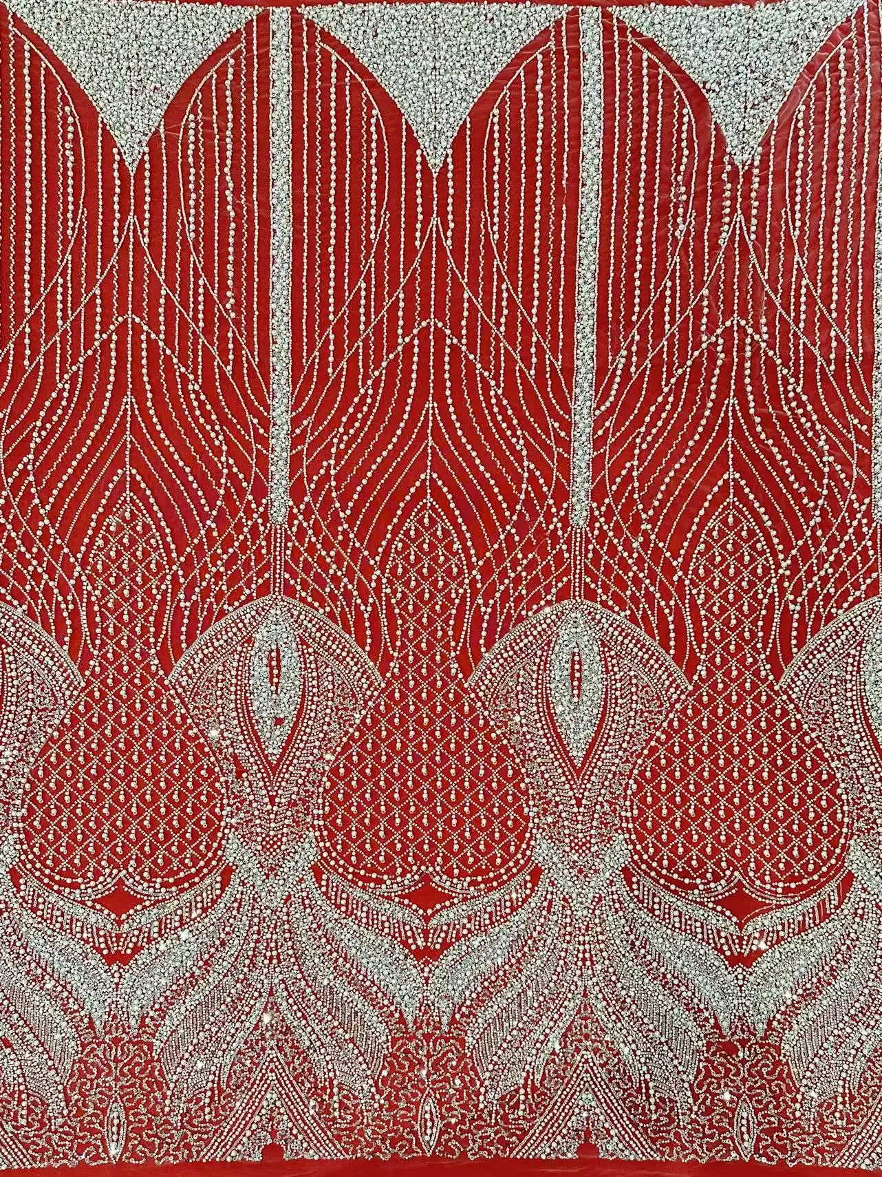 Роскошная африканская тяжелая кружевная ткань с бисером французская блестками