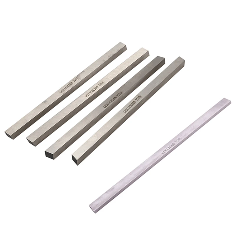 

5 Pcs High Speed Steel Blades Practical Tool Lathe HSS Bit, 1 Pcs 3 X 12 X 200Mm & 4 Pcs 10 X 10 X 200Mm