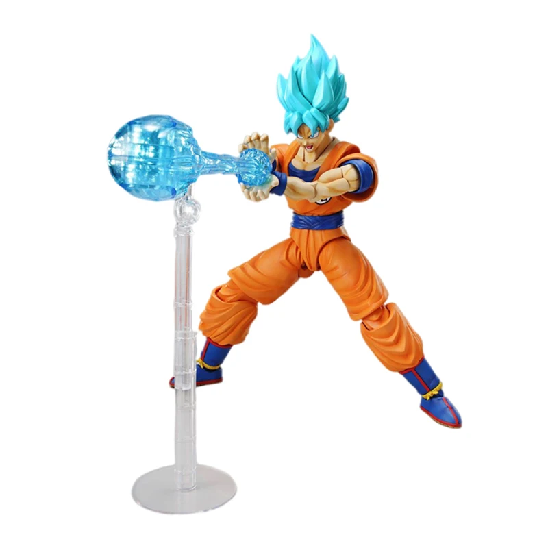 Original Bandai Figure-rise Standard Dragon Ball Super Saiyan Blue Hair Son Goku Assembled Model Suit Anime Action Figures Toys images - 6
