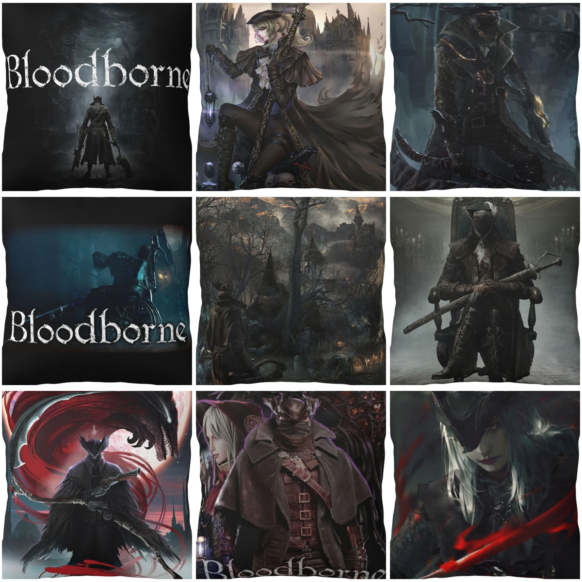 

Bloodborne The Old Hunters Pillowcase Cushion Cover Decorative Lady Maria Eileen Pillow Case Cover Home Wholesale 45*45cm