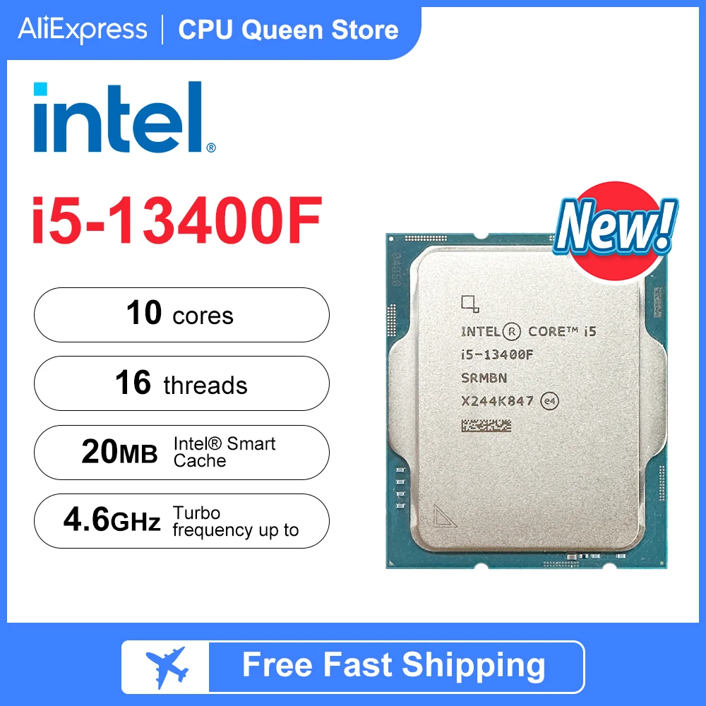 

Новый Intel®Ядро™I5-13400F процессор 10 ядер и 16 потоков кэш-памяти 20 МБ, до 4,60 ГГц LGA1700, с поддержкой B660 и B760 без вентилятора