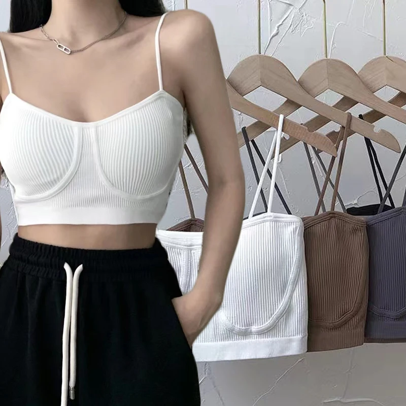 

Women Sexy Crop Tops Tube Top Female Streetwear Camis Seamless Sports Lingerie Tee Sexy Tube Bra Crop Top Bandeau Camisole Bras