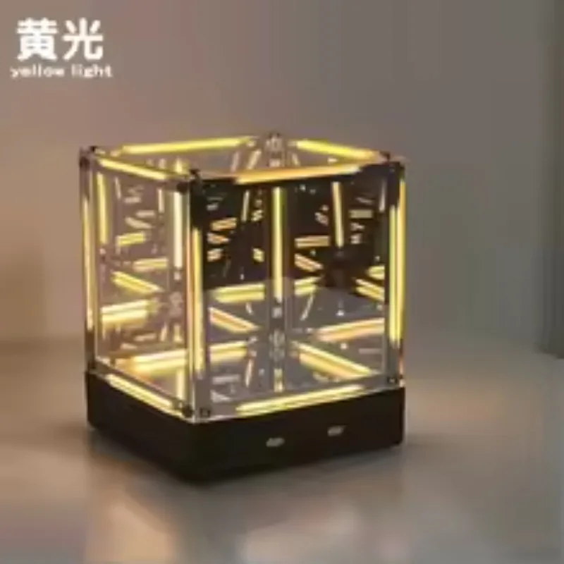 Декоративный 4D-светильник Super Cube для киберспортивной комнаты, миниатюрная квадратная лампа для создания атмосферы, креативный геометрический настольный светильник для создания настроения (art.: 3920db90f033c) - 3920db90f033c