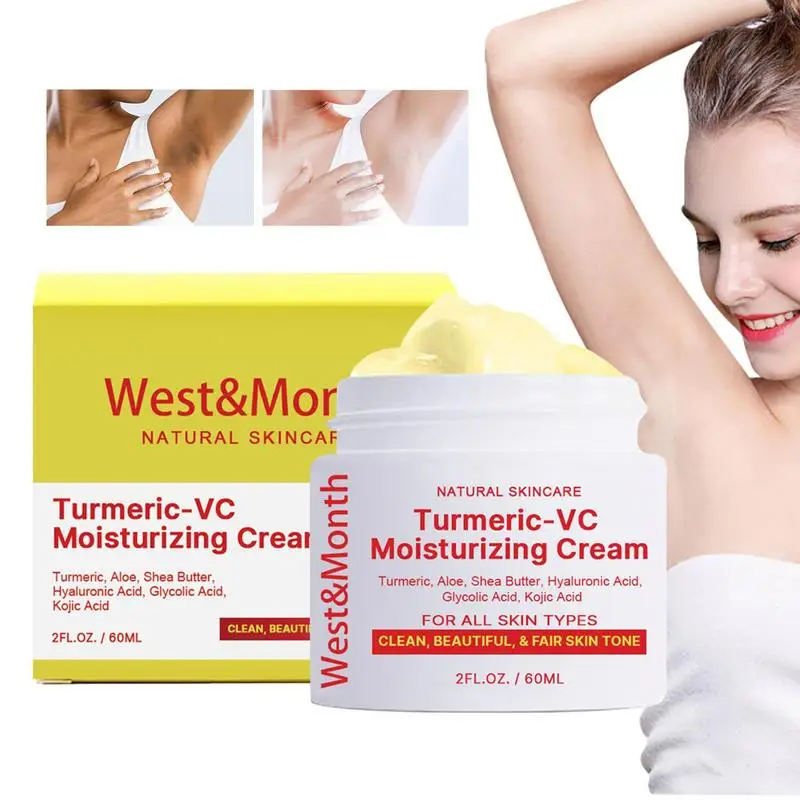 

60ml Vitamin C Turmeric Skin Whitening Cream For Dark Skin Armpit Intimate Areas Lightening Private Parts Butt Underarm Body