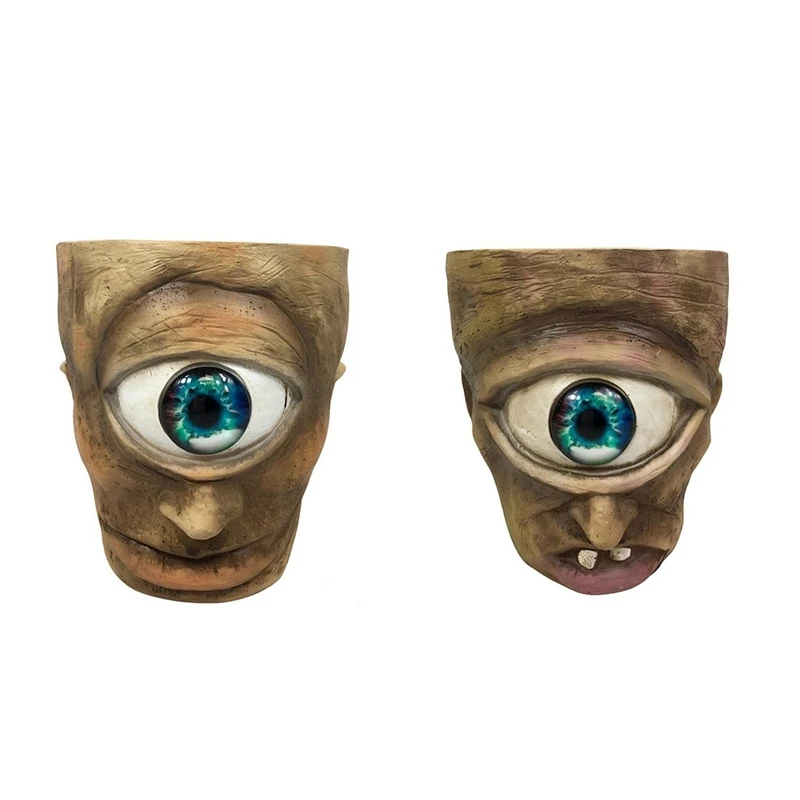 

Resin One Eye Vase Realistic Cyclops Flower Pot Terrible Western Mythology Figure Tabletop Horrible Room Decoration