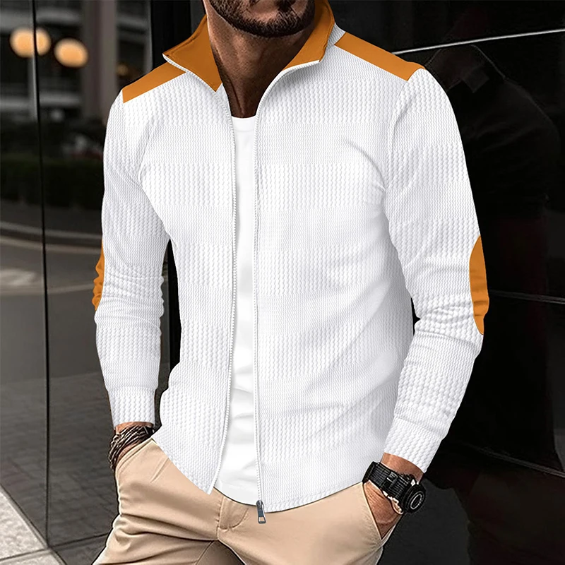 Мужская тонкая толстовка с воротником-стойкой повседневная свободная куртка на