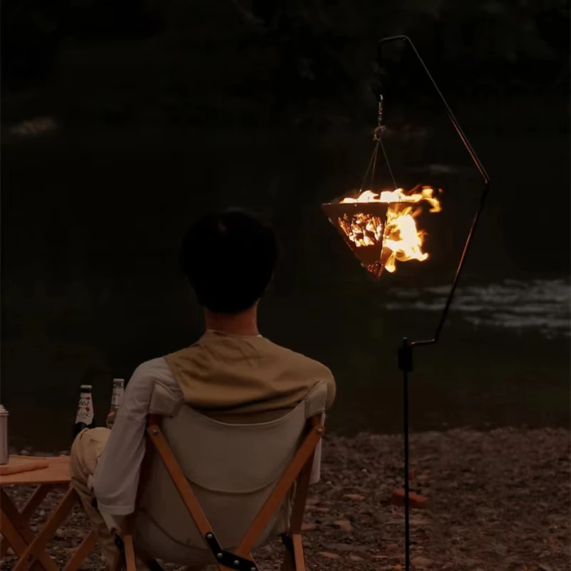 Треугольная подвесная печь для костра яма уличная треугольная вешалка барбекю