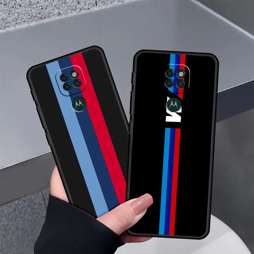 

Luxury Car Brand Lines Case For Motorola G30 G60 One Fusion G9 G8 Plus Play Power Edge 20 Pro Lite Black Soft Phone Cover Shell