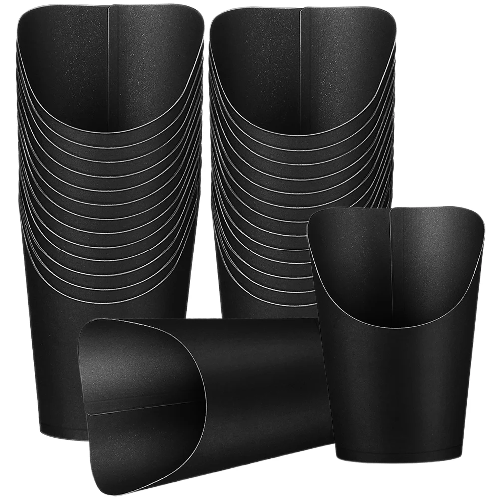

50 Pcs Chip Cup Portable Cup Take-out Snack Boxes Charcuterie Cups Paper Disposable French Fry Cups