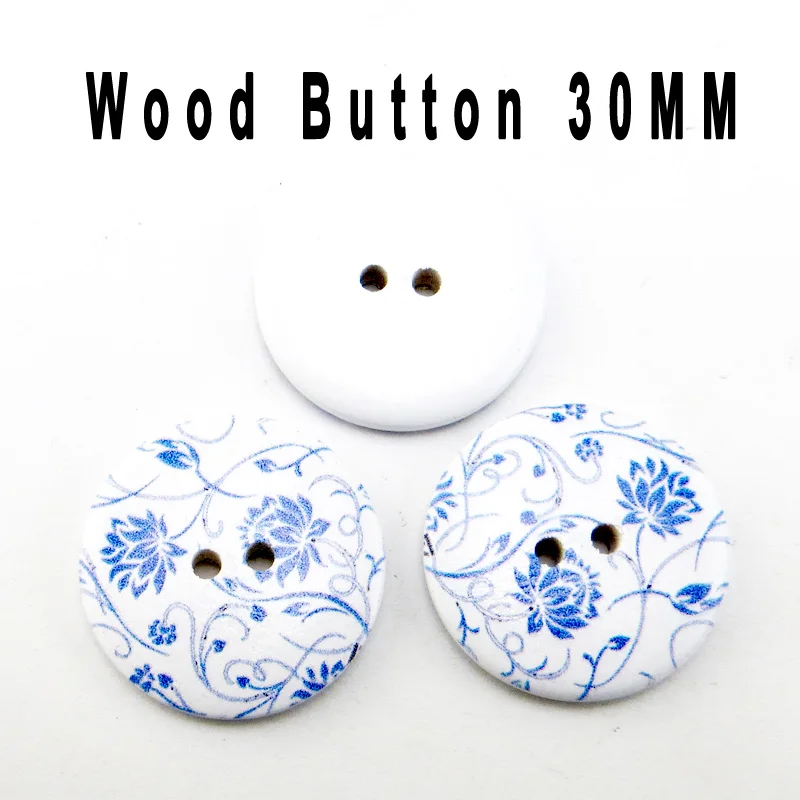 

Деревянные голубые цветочные пуговицы для пальто, Швейные аксессуары для одежды, пальто, аксессуар для одежды, свитера, 10 шт.