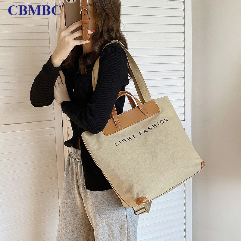 

Shoulder Bags For Women 2022 New Trend Luxury Tote Big Shopper Canvas Chains Sling Strap Vintage Fashion High Quality Handbags