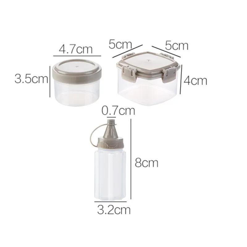 Прозрачная фотобумага с крышкой 4 шт./набор портативная мини-коробка для приправ