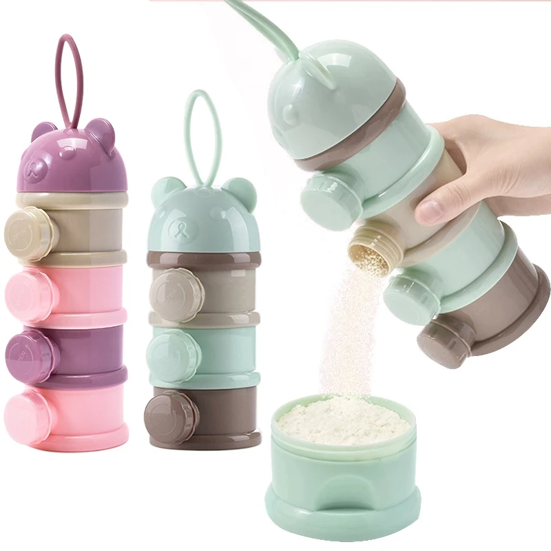 3/4 Layers Newborn Milk Powder Formula Dispenser Portable Baby Food Storage Snack Container For Go Out Infant Essentials