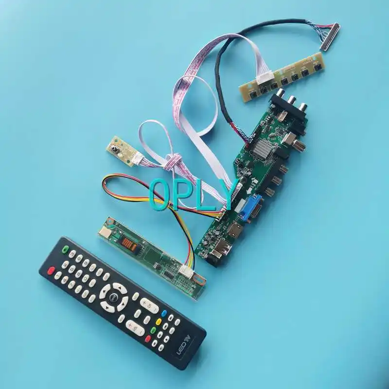 

3663 DVB Monitor Controller Board Fit B150XG05 B150XG07 DIY Kit USB VGA AV RF HDMI-Compatible 30 Pin LVDS 15" 1-CCFL 1024*768
