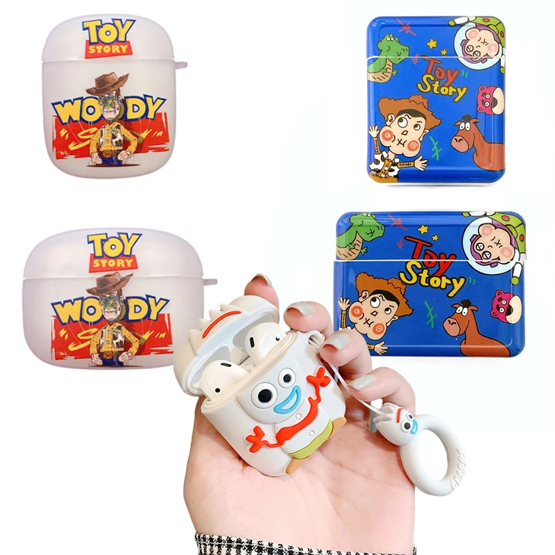 

Чехол для наушников Iphone Airpods Pro с изображением историй игрушек, симпатичный чехол Вуди для беспроводных наушников, аксессуары для Bluetooth, сили...