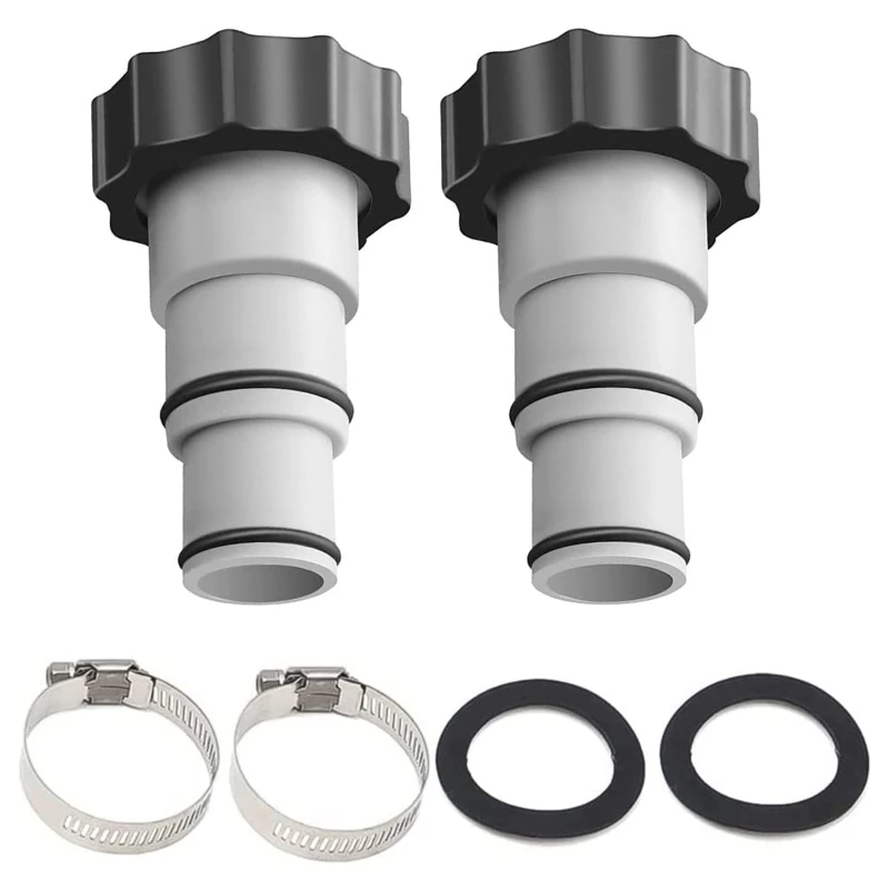

Hose Adapter Replace for Above Grounds Swimming Pool 1.25''-1.5'' Hose Adapter w/ Collar for Threaded Connection Pumps D0LD