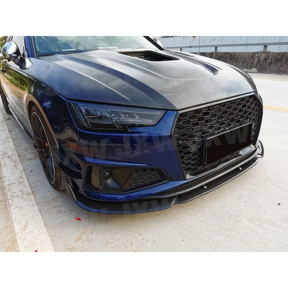 Передний спойлер из сухого углеродного волокна для Audi A4 Sline Sport S4 Sedan B10 2019 2020 FRP
