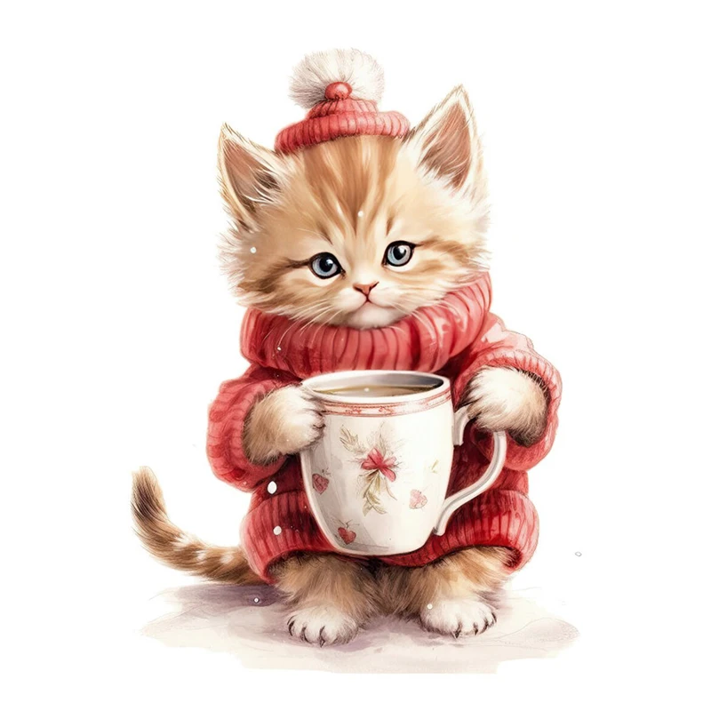 

ПВХ наклейки для стен "Зимний кот щенок мышь"