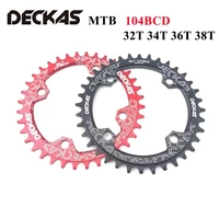 deckas 104bcd round narrow wide 32t34t36t38t mtb chainring bicycle chainwheel bike circle crankset single plate 104 bcd