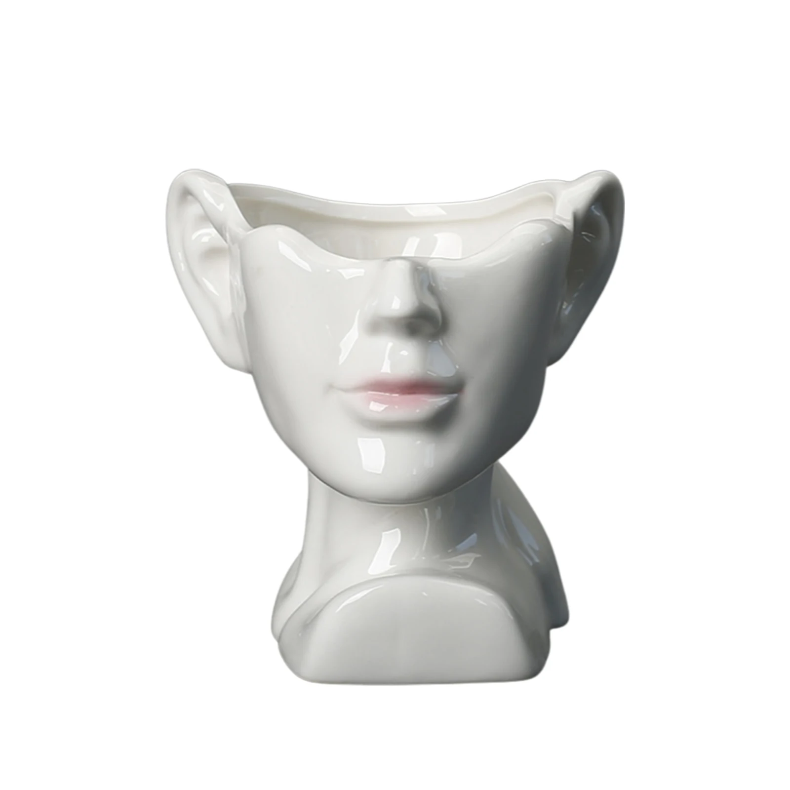 New Nordic Face Vase Roman Style Human Head Abstract Art Statue Flower Pot for Home | Vases