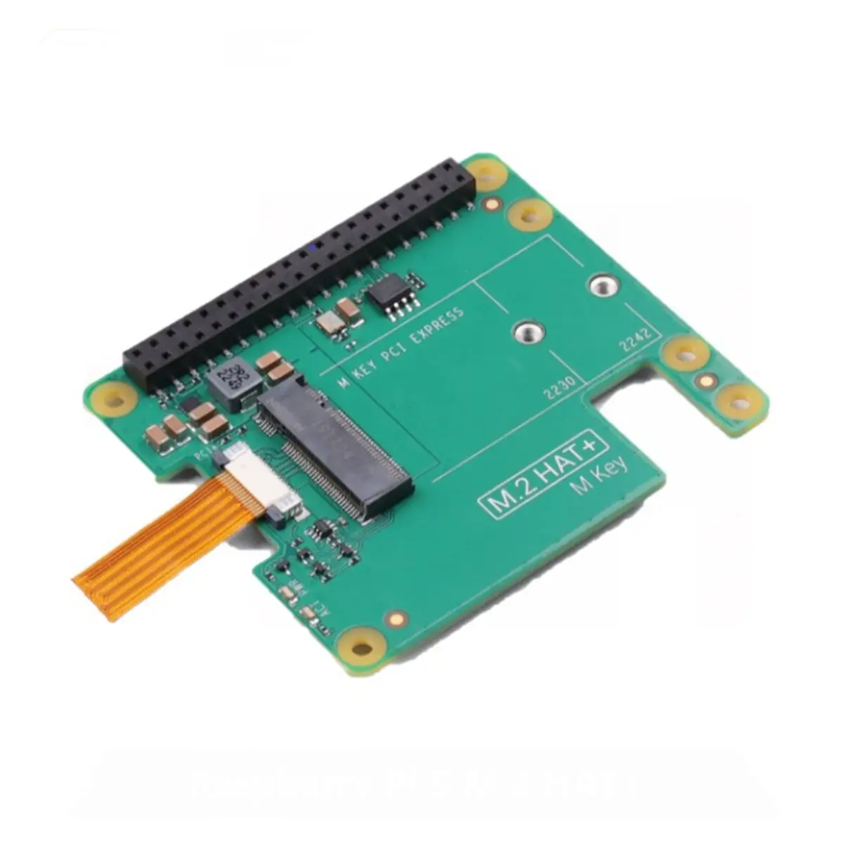 Фото Плата расширения A96Z Pi 5 M.2 HAT NVMe SSD Gen2/Gen3 PCIe M-Key для накопителей размером 2230/2242, адаптер GPIO PCI Express для RPI5 №3