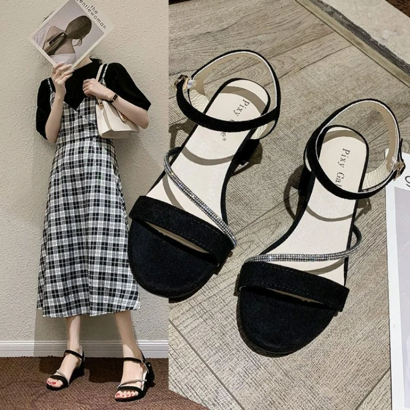 

Straps Luxury Sandals Women 2022 Thick Sole Platform Shoes High Heels Fashion Woman Summer Shoe Women's