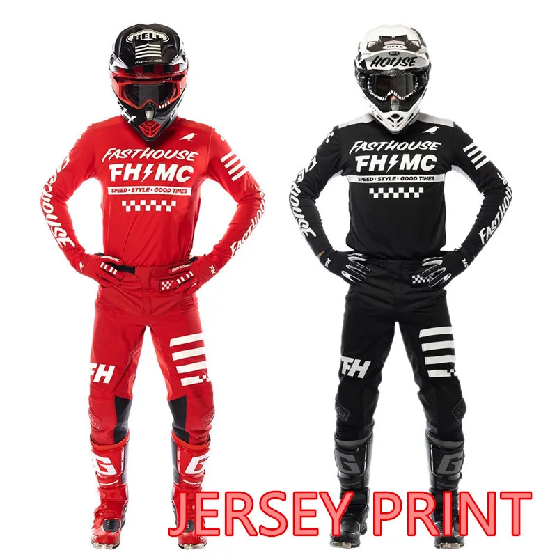 

MX Jersey Print MX Gear Set Off Road Dirt Bike Jersey Set Motocross Breathable Moto Suit Off Road Motorcycle Clothing