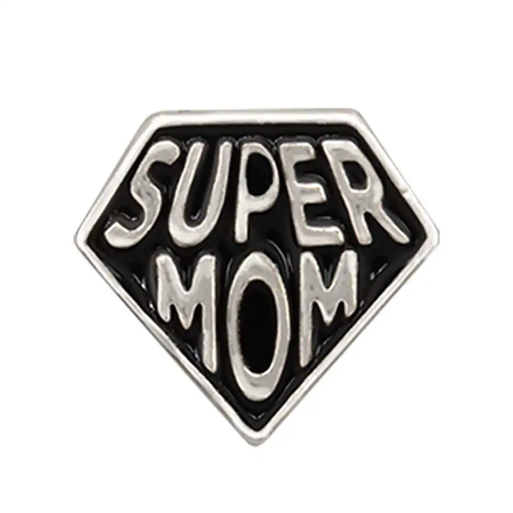 

10pcs Super Mom floating charms for Living glass locket necklace bracelet watch