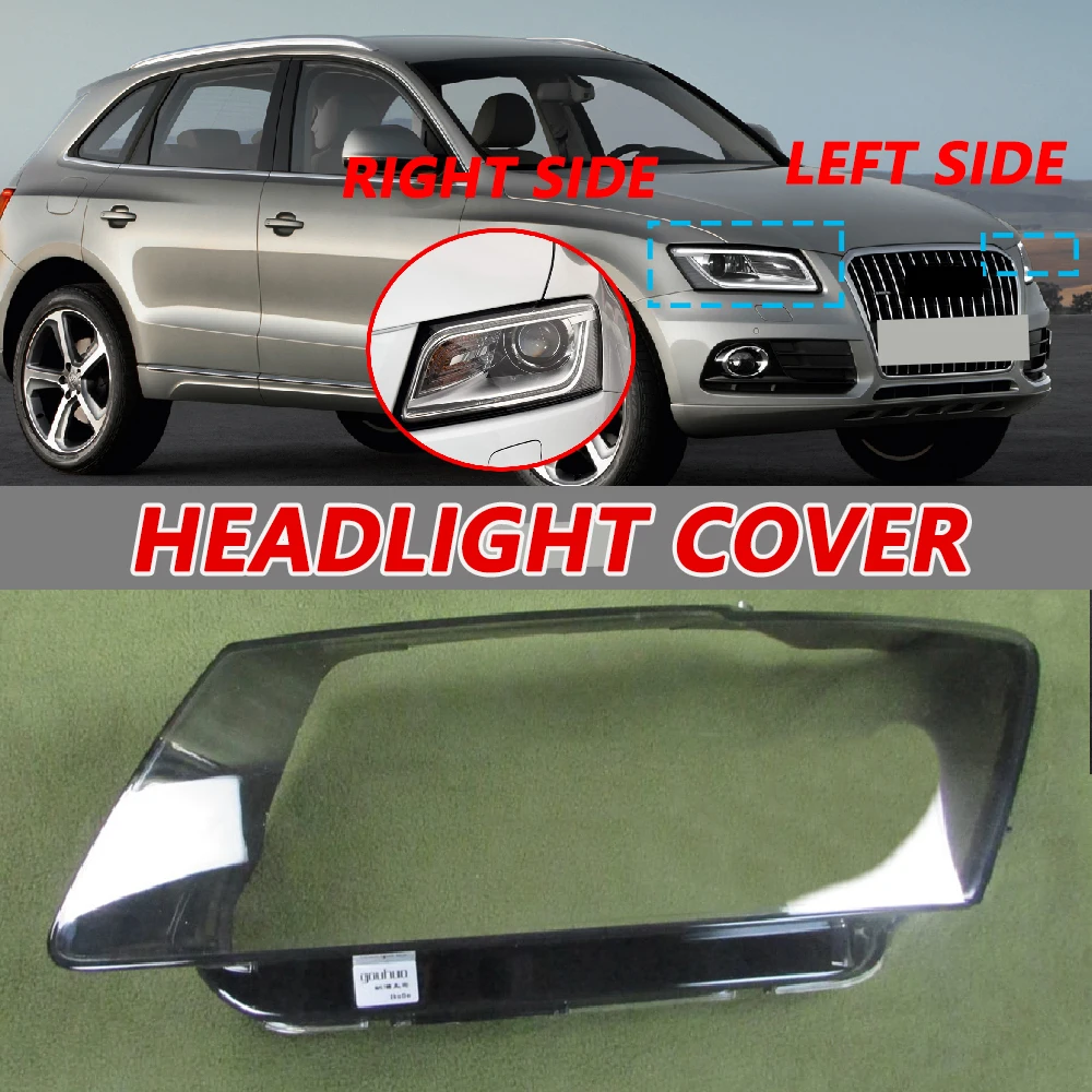 

Для Audi Q5 2014 2015 2016 абажур для передней фары стеклянная крышка для объектива защитный чехол для автомобильной фары прозрачная крышка