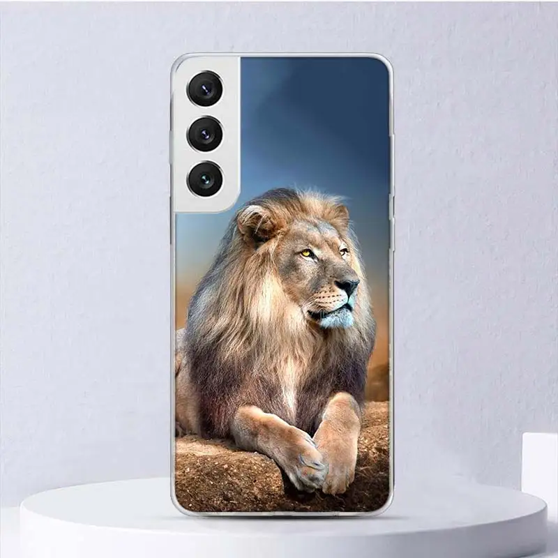 Lion Alpha Male Cub Soft Case For Samsung Galaxy S23 S22 S21 Ultra S20 FE S10 Plus Phone Cover S9 S8 + S10E S7 Edge Funda Coque images - 6