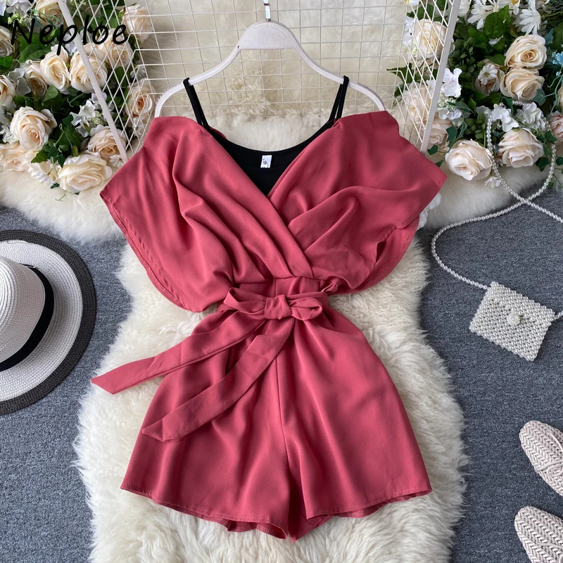 Женский комбинезон на бретельках Neploe с открытыми плечами Новинка лета 2024