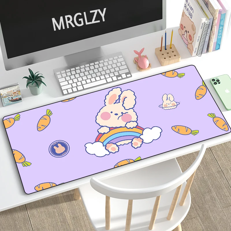 

400X900MM Mouse Pad Anime Large XXL Cute Kawaii Rabbit Mousepad Gaming Accessoroes Laptop Gamer Waterproof Keyboard Desk Mat