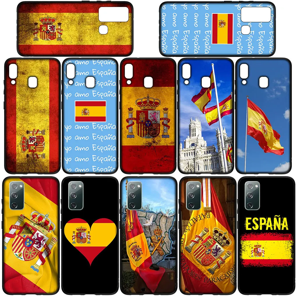 Мягкий чехол с флагом Испании желто-красный для Motorola Moto E32 G22 G9 G30 G50 G60 G51 G52 G41 G42 G71 E7