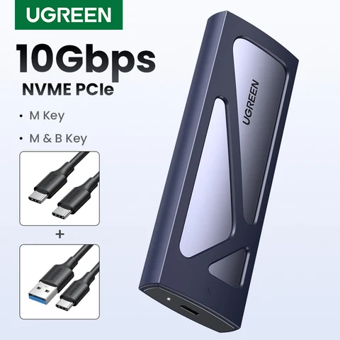 UGREEN алюминиевый корпус для M.2 NVMe SSD 10 Гбит/с