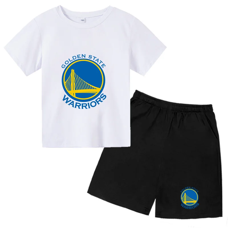 

Boys Girls T-Shirt Sets Summer 2022 Latest Casual Kids Clothing Teen Sweatshirts TheGoldenStateWarriors Comfortable