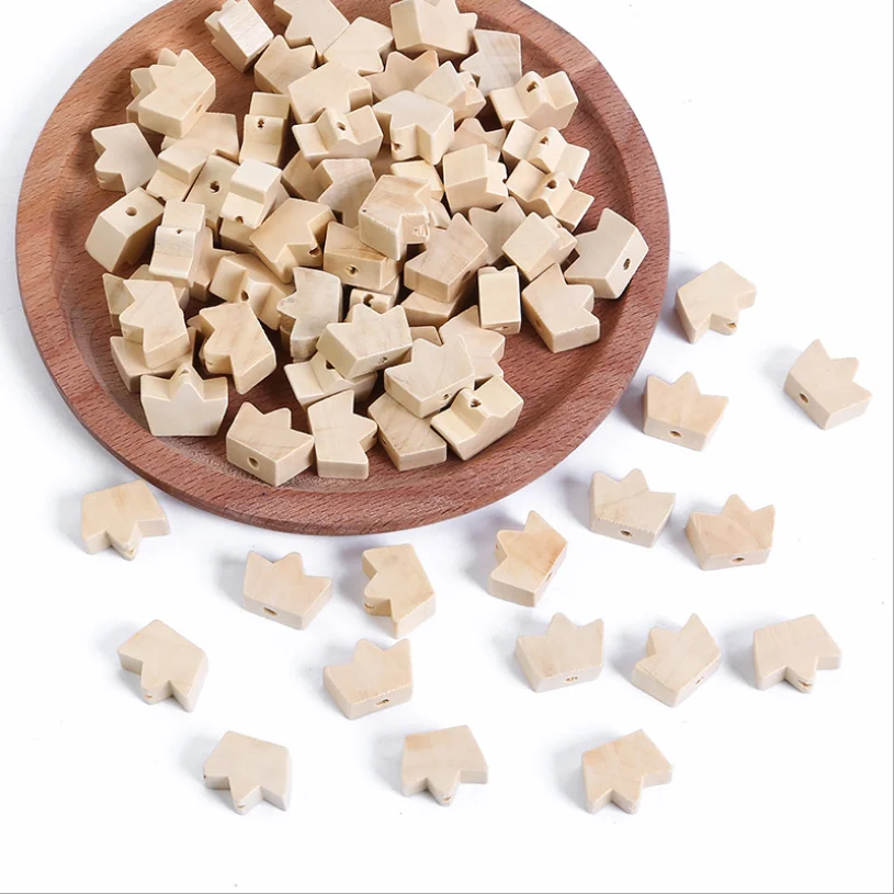 13*18 мм 50 шт./упак. экологически чистые деревянные бусины в форме короны Hemu щепа