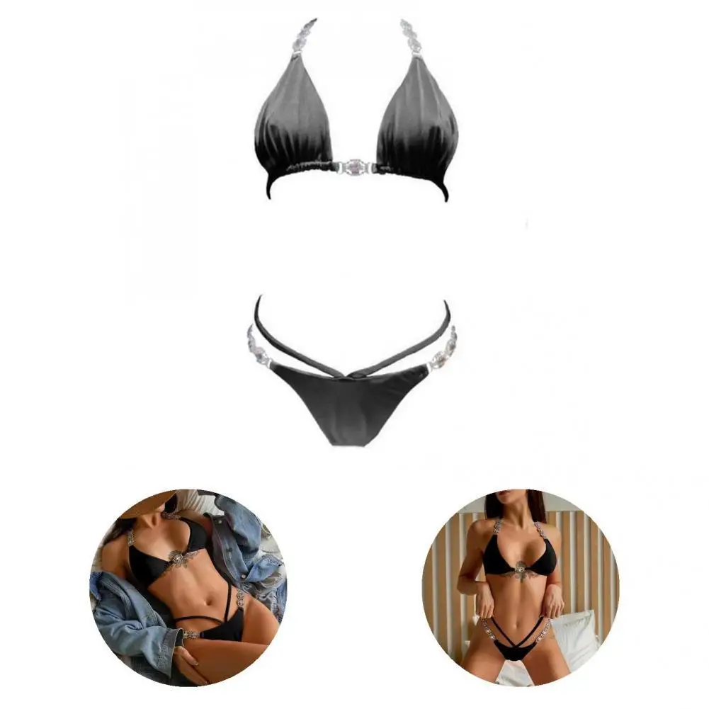 

1 Set Good Bikini Swimsuit Super Soft Polyester Bikini Swimwear Women Swimming Top Panties Bikini Set