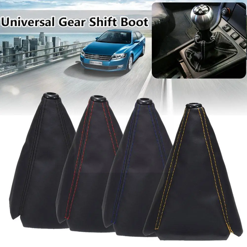 

16mm Shift Boot Cover Gaiter Universal Pu Leather Car Car Gear Collars Stick Manual Shifter Auto Knob Gear Shift M9c4