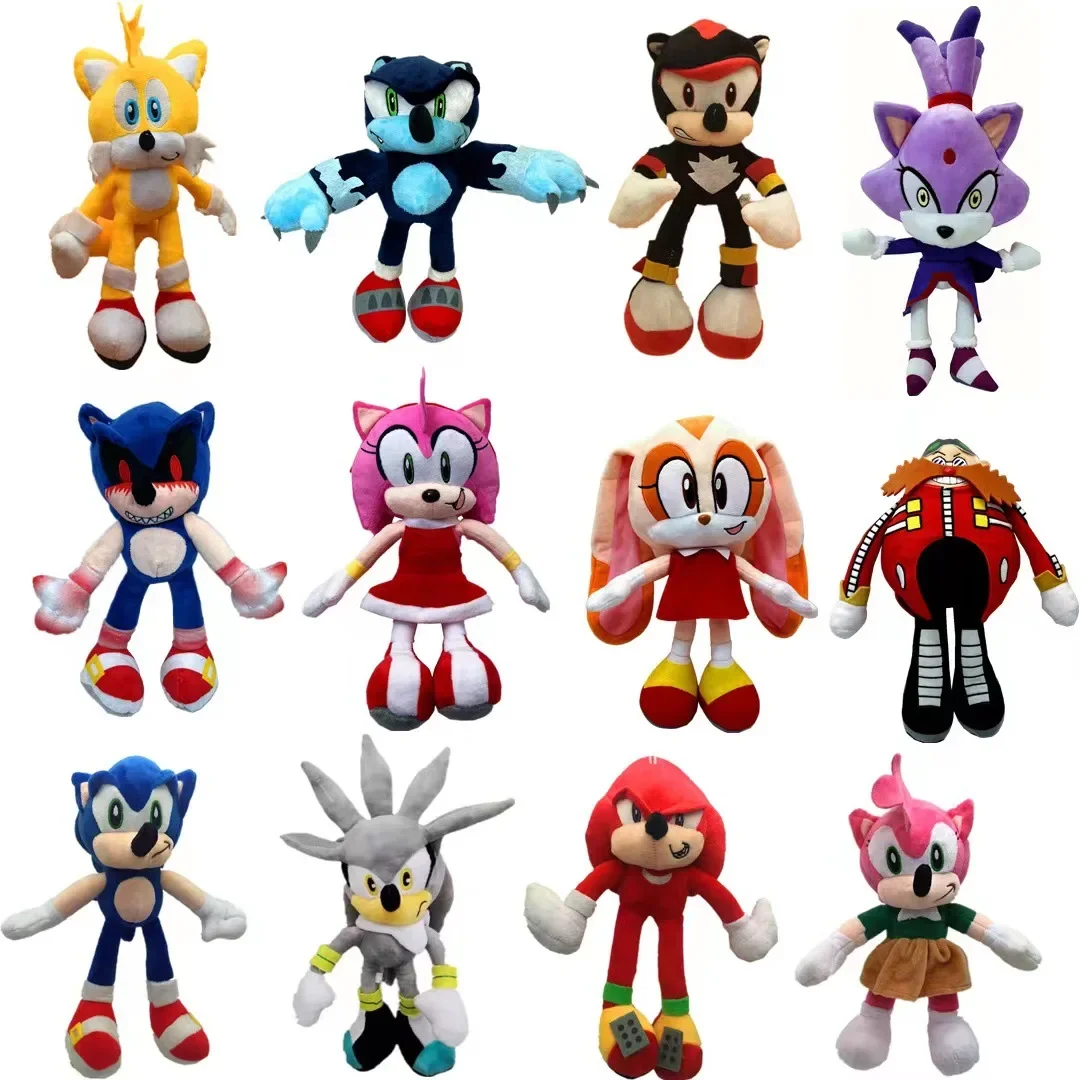 Фото Хит продаж 2026: Мягкая игрушка SONIC — плюшевые куклы Эми Роуз, Наклз, Тейлз. Милые, мягкие, плюшевые куклы-подарки на день рождения для детей. №2