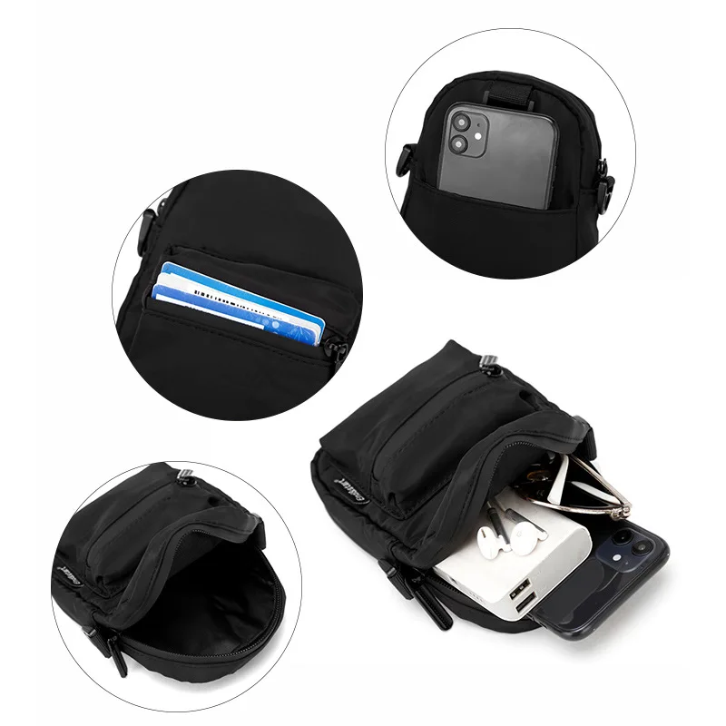 Men Fashion Nylon  Mini Lightweight  Crossbody Shoulder Small Bag