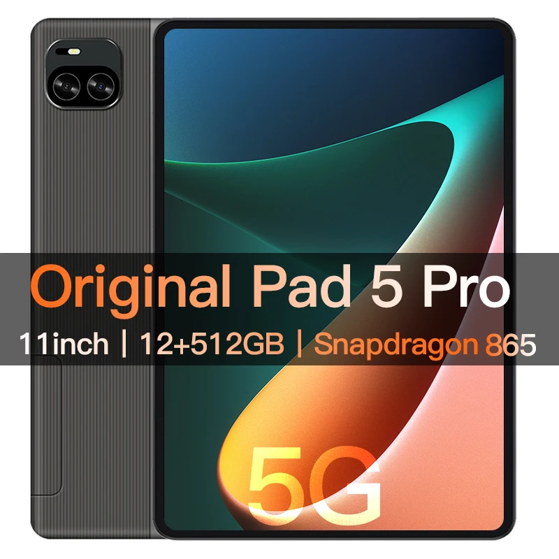 Global Version Original Pad 5 Pro Tablet Snapdragon 865 11 inch 6GB 128GB android tablet 5G Network tablet Pc 8800mAh