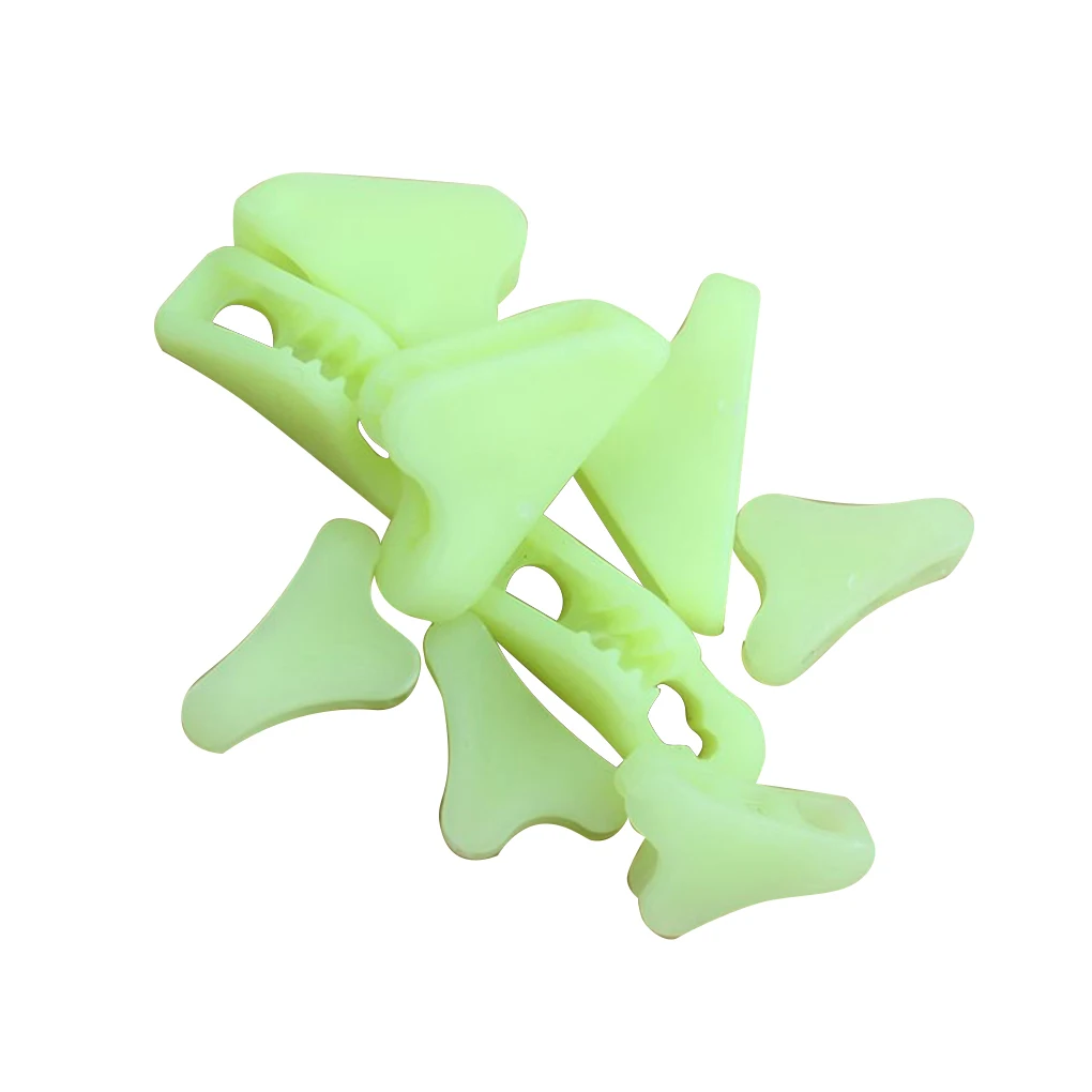 

10 шт. Люминесцентная противоскользящая веревочная Пряжка для палатки парашютный шнур для наружного кемпинга пластиковая веревочная Пряжка для палатки