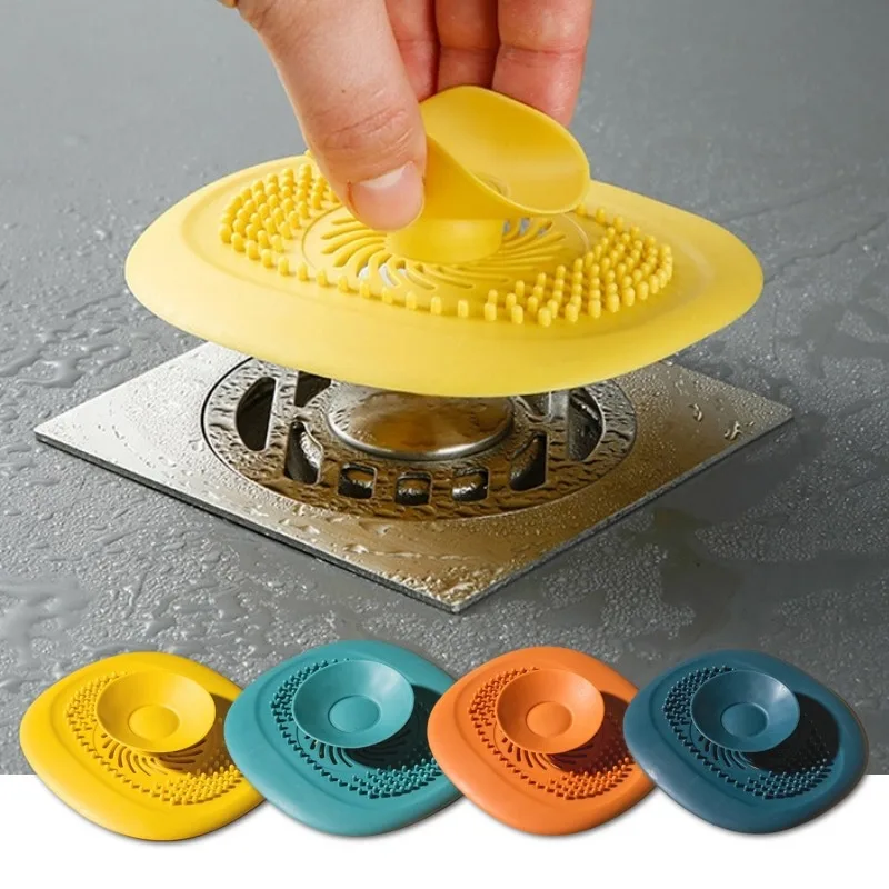 

Household Press-type Kitchen Sink Anti-clogging Floor Drain Cover Sewer Drain Filter Toilet Silicone Filter Kitchen Accessories