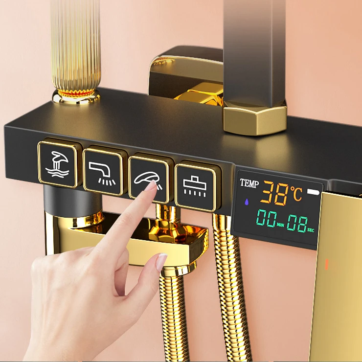 Набор для душа латунный качественный смеситель горячей и холодной воды белый