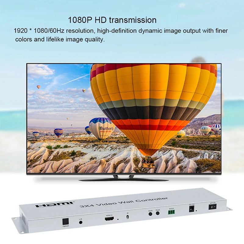 Фото Контроллер видеостены HDMI 3x4, 2x2, 2x3, 2x4, 3x3, 3x4, 2x5, 2x6, 1x3, 1x4, 1x5, 3, 4, 6, 8, 9, 12, процессор для видеостен, сплайсер для ТВ-экранов №5