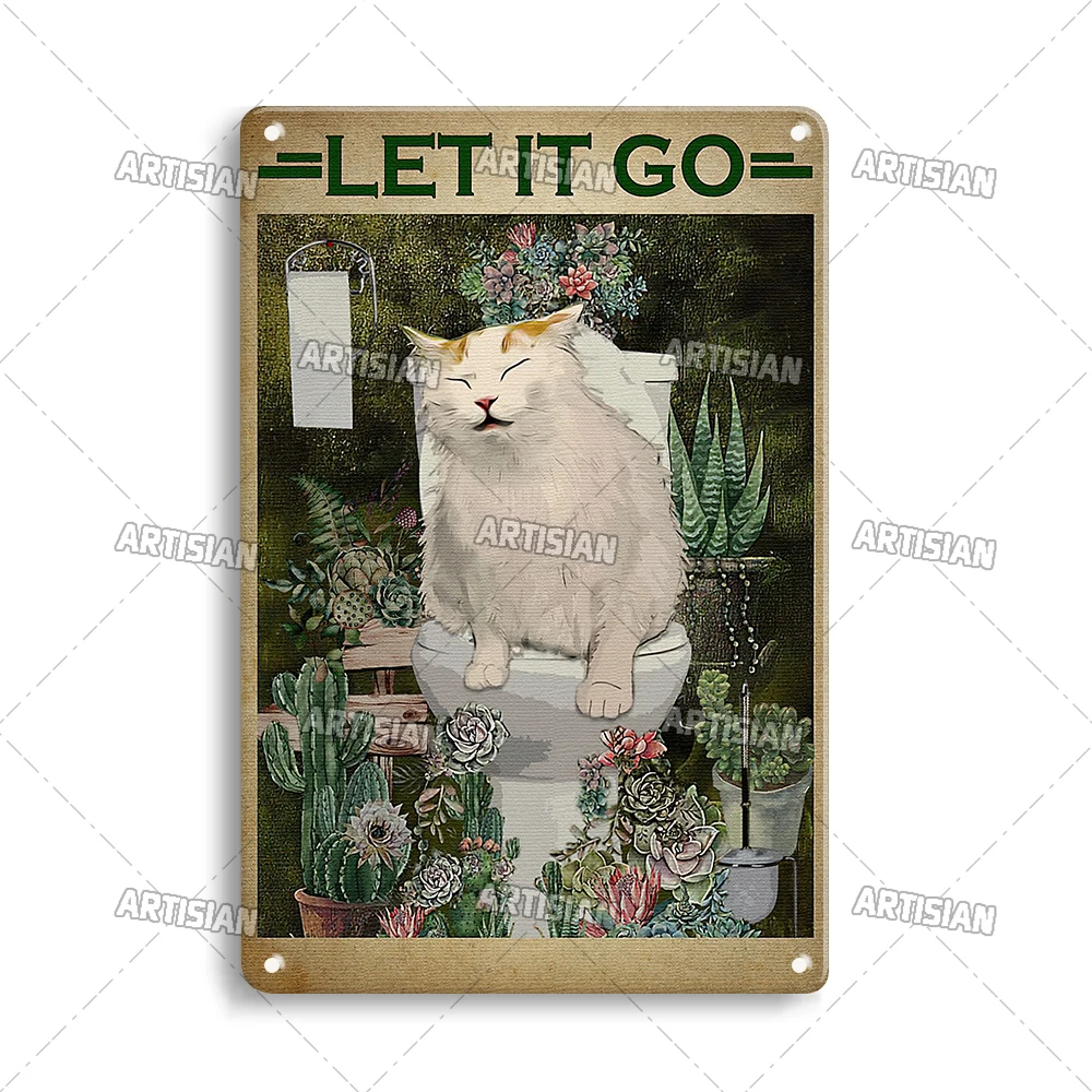 Металлический постер ARTISIAN Винтажный кот